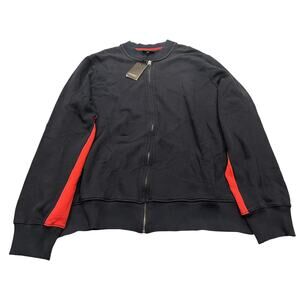 13-22 RON DORFF Men's NWT Sweater Zip-Up Tennis Jacket Navy/Red 2XL